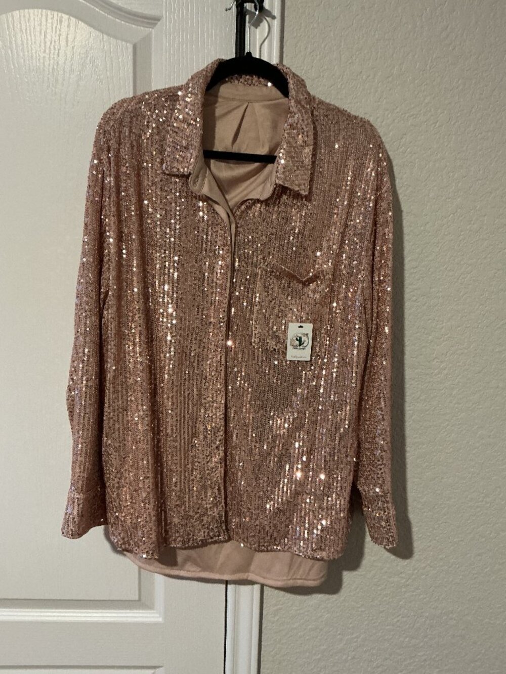 ✨ Rose Gold Sequin Shacket ✨